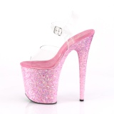 Rosa glitter 20 cm FLAMINGO-808CF pole dance high heels schuhe