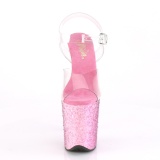 Rosa glitter 20 cm FLAMINGO-808CF pole dance high heels schuhe