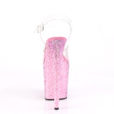 Rosa glitter 20 cm FLAMINGO-808CF pole dance high heels schuhe