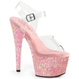 Rosa glitter plateau 18 cm ADORE-708LG pole dance schuhe