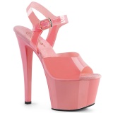 Rosa high heels 18 cm SKY-308N JELLY-LIKE stretchmaterial plateau high heels