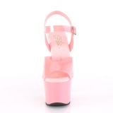 Rosa high heels 18 cm SKY-308N JELLY-LIKE stretchmaterial plateau high heels