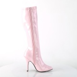 Rosa lackstiefel 13 cm SEDUCE-2000 spitze stiefel mit stiletto absatz