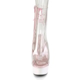 Rosa transparent 15 cm DELIGHT-1018C exotic pole dance stiefeletten