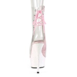 Rosa transparent 15 cm DELIGHT-1018C exotic pole dance stiefeletten