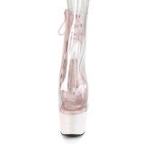 Rosa transparent 18 cm ADORE-1018C exotic pole dance stiefeletten