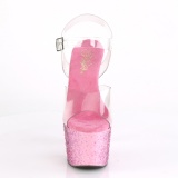 Rosa transparent 18 cm ADORE-708CF exotic pole dance schuhe