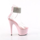 Rose 18 cm ADORE-724RS pleaser high heels with strass ankle cuff