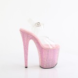 Rose 20 cm 808RRS Pole dance high heels shoes rhinestones platform