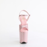 Rose 20 cm FLAMINGO-809GP glitter platform high heels