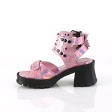 Rose 7 cm DemoniaCult BRATTY-07 chunky heel platform sandals