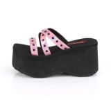Rose 9 cm DEMONIA FUNN-19 Exotic gothic platform mules