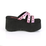 Rose 9 cm DEMONIA FUNN-19 Exotic gothic platform mules