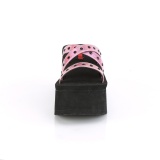 Rose 9 cm DEMONIA FUNN-19 Exotic gothic platform mules