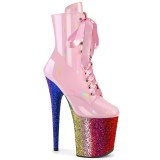 Rose glitter 20 cm FLAMINGO-1020HG Exotic pole dance ankle boots