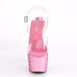 Rose transparent 18 cm ADORE-708CF Exotic stripper high heel shoes