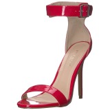 Rot 13 cm Pleaser AMUSE-10 Sandaletten mit high heels