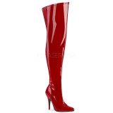 Rot 13 cm SEDUCE-3000WC breite waden overknee stiefel mit stretch weitschaft