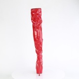 Rot 15 cm DELIGHT-3000HWR Hologramm poledance overkneestiefel