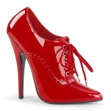 Rot 15 cm DOMINA-460 oxford high heels schuhe