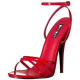 Rot 15 cm Devious DOMINA-108 Sandaletten mit high heels
