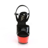 Rot 15 cm Pleaser KISS-209 Chrome Plateau High Heels