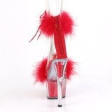 Rot 18 cm ADORE-724F exotic pole sandaletten mit federn