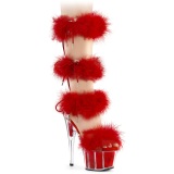 Rot 18 cm ADORE-728F exotic pole sandaletten mit federn