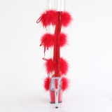 Rot 18 cm ADORE-728F exotic pole sandaletten mit federn