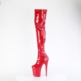 Rot 20 cm FLAMINGO-3000 overknee stiefel mit plateausohle