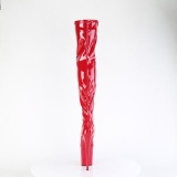 Rot 20 cm FLAMINGO-3000 overknee stiefel mit plateausohle