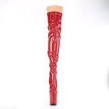 Rot 20 cm FLAMINGO-3000HWR Hologramm poledance overkneestiefel