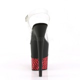 Rot 20 cm FLAMINGO-808HFN Hologramm plateau high heels