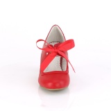 Rot 6,5 cm WIGGLE-32 retro vintage maryjane pumps mit blockabsatz