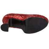 Rot Glitter 11 cm MARYJANE-50G Plateau Pumps Mary Jane