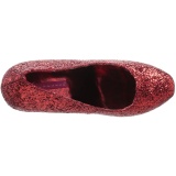 Rot Glitter 14,5 cm Burlesque TEEZE-06GW herren pumps für breite füsse