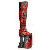 Rot Glitter 28 cm SPLASHY-3020 Overknee Stiefel für Drag Queen