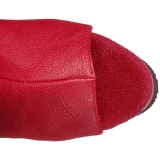 Rot Kunstleder 15 cm DELIGHT-3019 overknee stiefel mit plateausohle