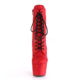 Rot Kunstleder 18 cm ADORE-1020FS stiefeletten mit schnürsenkel