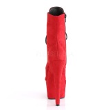 Rot Kunstleder 18 cm ADORE-1020FS stiefeletten mit schnürsenkel