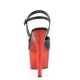 Rot Kunstleder 18 cm ADORE-709T pleaser sandaletten mit plateau