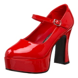 Rot Lack 11 cm MARYJANE-50 Mary Jane Plateau Pumps