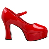 Rot Lack 11 cm MARYJANE-50 Mary Jane Plateau Pumps