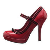 Rot Lack 12 cm PINUP SECRET-15 Mary Jane Plateau Pumps
