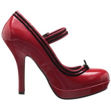 Rot Lack 12 cm PINUP SECRET-15 Mary Jane Plateau Pumps