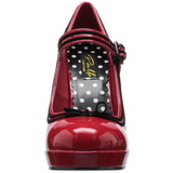 Rot Lack 12 cm PINUP SECRET-15 Mary Jane Plateau Pumps