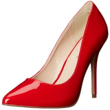 Rot Lack 13 cm AMUSE-20 High Heels Pumps für Männer