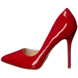 Rot Lack 13 cm AMUSE-22 High Heels Pumps für Männer