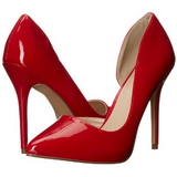 Rot Lack 13 cm AMUSE-22 High Heels Pumps für Männer