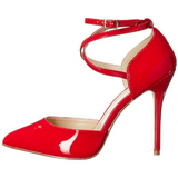 Rot Lack 13 cm AMUSE-25 High Heels Pumps für Männer